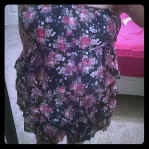 DEB Floral Strapless Short Dress