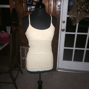 **SOLD**Abercrombie & Fitch yellow tank top lace