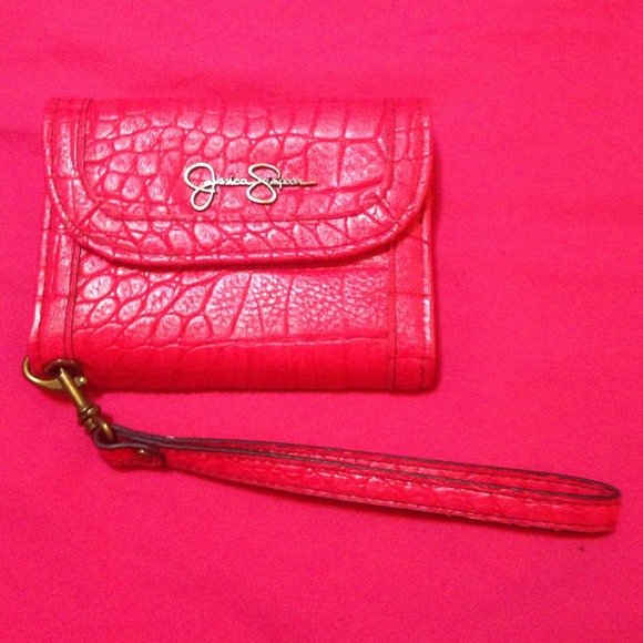 Jessica Simpson Red Wristlet - Picture 1 of 3