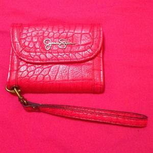 Jessica Simpson Red Wristlet