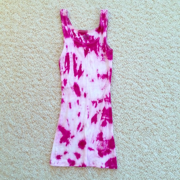 Purple tie dye tank top