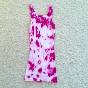 Purple tie dye tank top