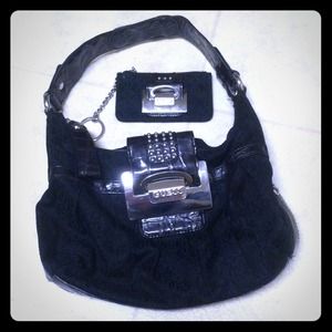 Guess handbag & keychain Change purse.