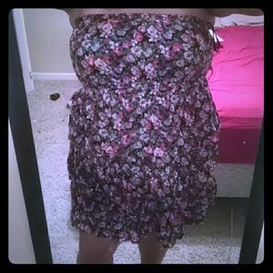 DEB Floral Print Strapless Dress