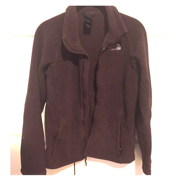 Women's dark brown fleece North Face jacket