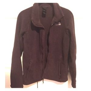 Women's dark brown fleece North Face jacket