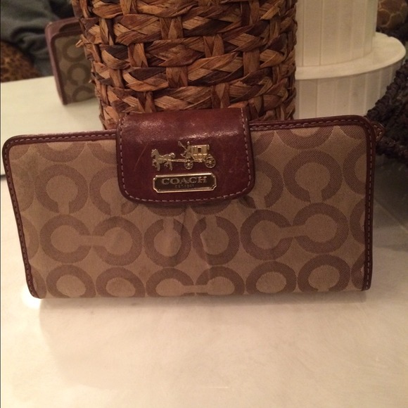 Authentic coach signature wallet