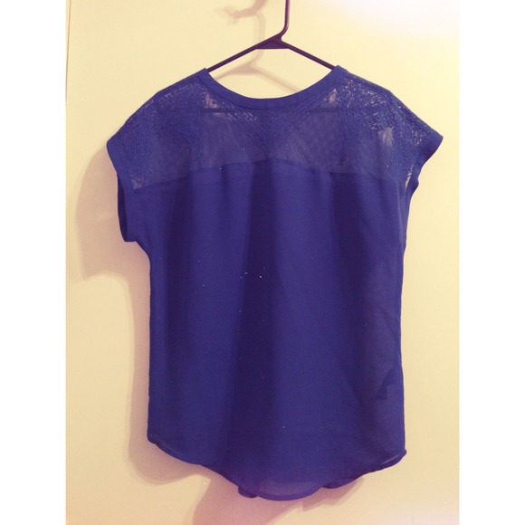cobalt blue, translucent top from H&M!