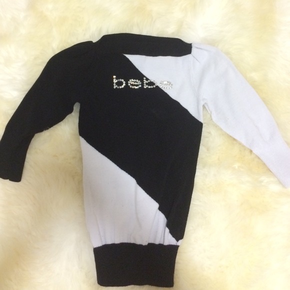 Fitted Bebe logo sweater