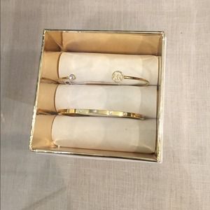 Michael Kors Gold set of cuff bangle bracelets