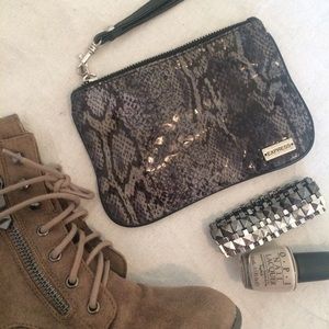 Animal Print Zipper Clutch from Express NWOT