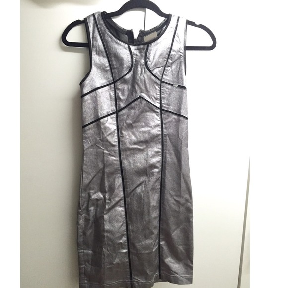 Metallic body-con dress.