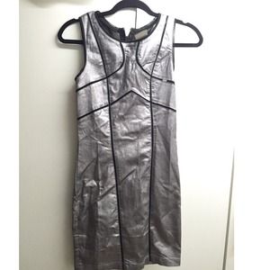 Metallic body-con dress.