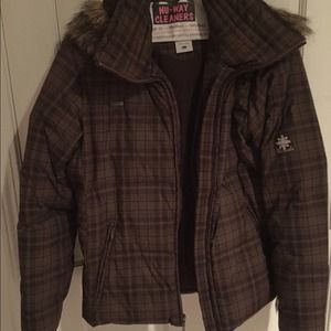 Columbia Brown Plaid Jacket $=negotiable