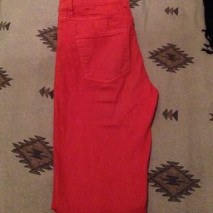 CORAL COTTON ON SKINNY JEANS
