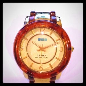 La Mer leopard print watch