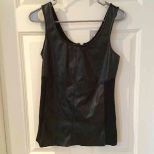 Black stretchy leather top