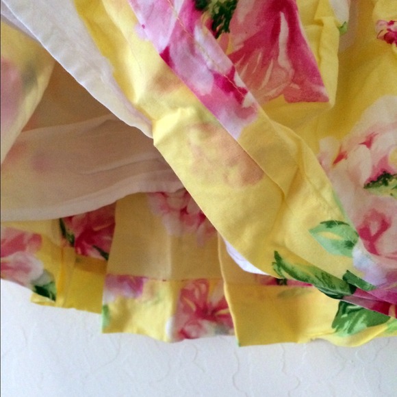 Gilly Hicks Floral Bloom Skater Skirt Yellow S - Picture 3 of 4