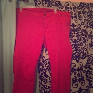 Bright Red Skinny Jeans