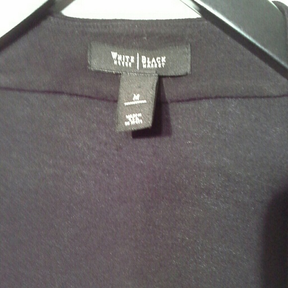 ♦️3/$10♦️ [WHBM] Cute 2 in 1 black draped top sz M - Picture 3 of 4