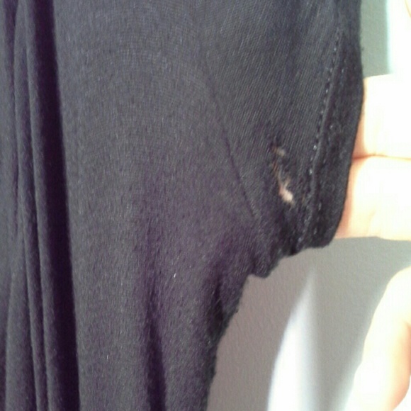 ♦️3/$10♦️ [WHBM] Cute 2 in 1 black draped top sz M - Picture 4 of 4