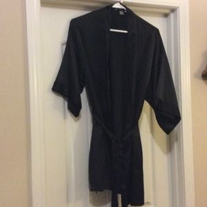 black silk robe