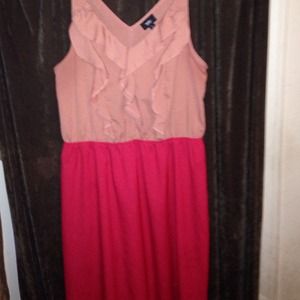 Coral and pink dress