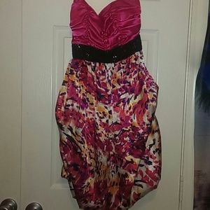 Strapless evening dress