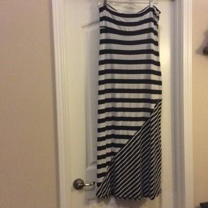 striped maxi skirt