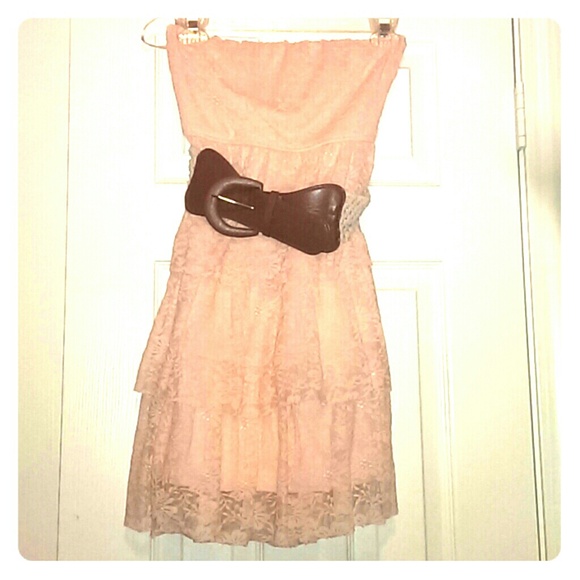 Pretty in light pink or salmon dress
