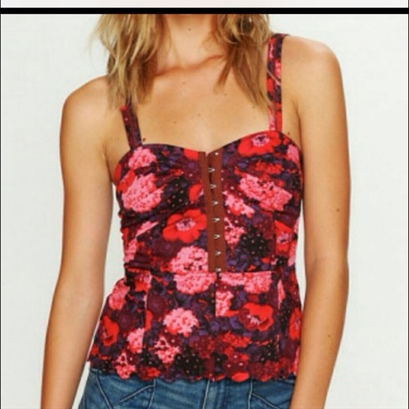 Free People corset style shirt size 12
