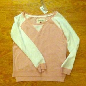 Pink & White long sleeve sweater.