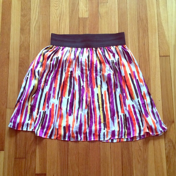 Macy's Watercolor Striped Skirt 1X