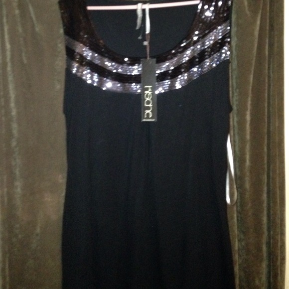 Plus size sparkly black top