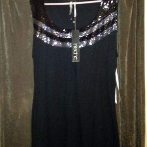 Plus size sparkly black top