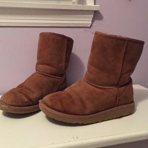 Short chestnut ugg boots