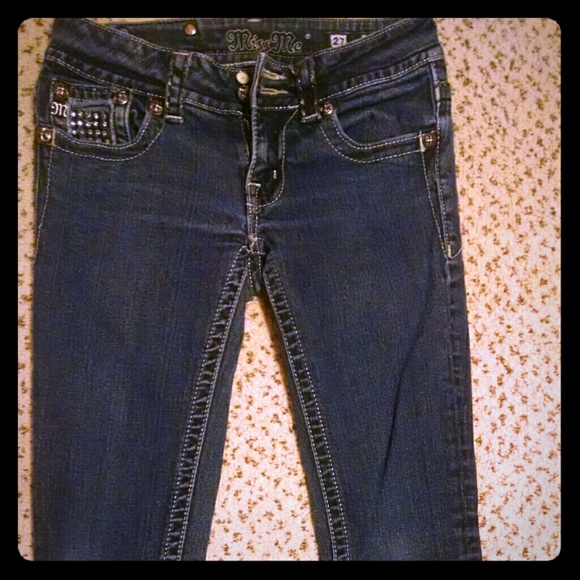 Miss me rhinestone jean