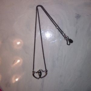 Double Heart Linked Necklace