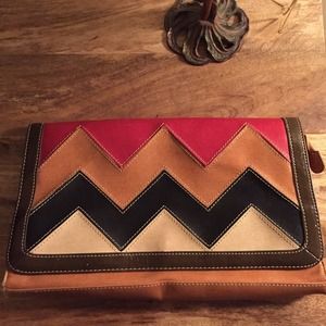 Aztec clutch pleather purse