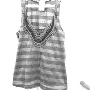 Silver gray tank with accents