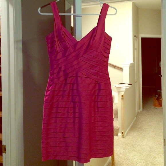 Hot pink cocktail dress