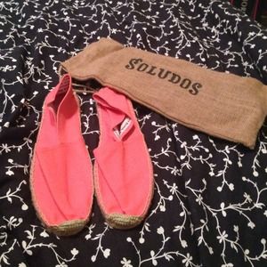 Coral and yellow soludos espadrilles bundle