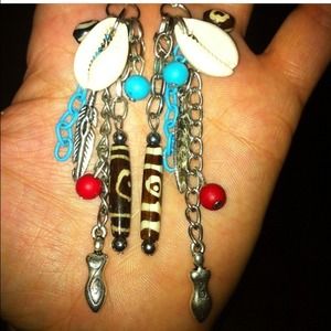 Custom designed tribal womyn earring (yes Womyn)