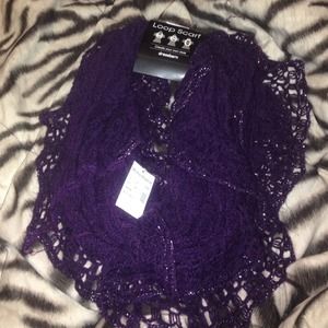 Purple loop scarf