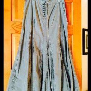 Bohemian skirt with lace up back