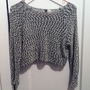 cropped 3/4th sleeve sweater