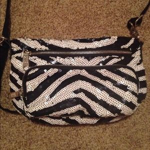 PINK Zebra Sequin Purse