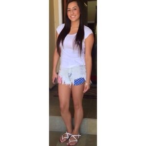 High Waisted Shorts- Stars & Stripes/American Flag