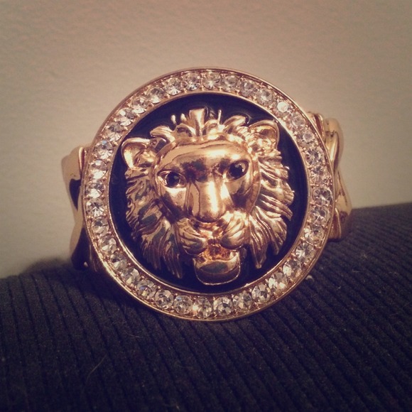 Gold lion head Versace inspired bracelet