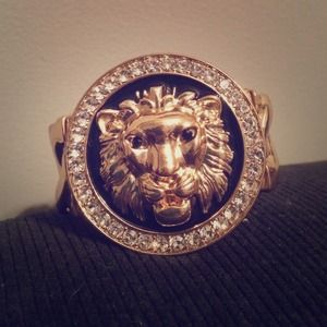 Gold lion head Versace inspired bracelet